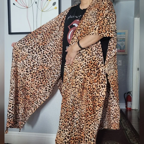 Victoria's Secret SWIM Bikini Cover Up Kimono Style Animal Print - Picture 5 of 10